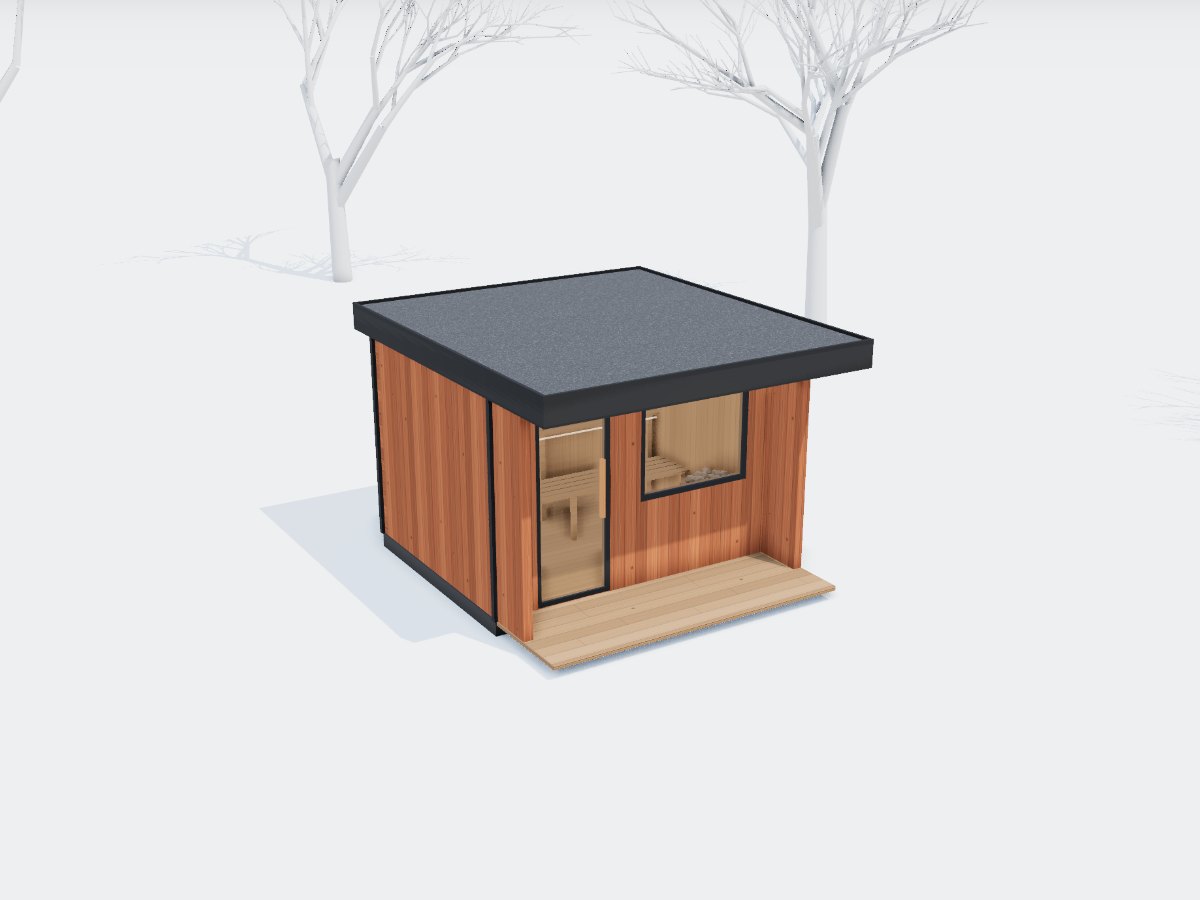 Sauna exterior de madera